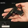 Gun Toys 1 3 Semi Alloy QSZ92 Pistol Model Shell Throwing Detachable Toy Gun Metal Ornament Keychain Pendant Fake Gun for Boys Adult Gift T240428