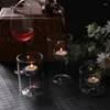 Candle Holders Glass 3Pcs Clear Votive Tea Lights Holder For Wedding Party Centerpieces Table