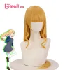 かつらレメイルウィッグラブライブheanna sumire cosplay wig 80cm yellowストレートハロウィーンウィッグ耐熱合成髪