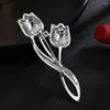 Brooches Double Rose Flower for Women Copper Bijoux Incru