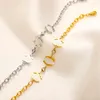 Klassisches Luxus -Frauenarmband Designer Doppelbuchstaben Brand Logo Schmuckarmband Edelstahl Gold/Silberarmband Frauen Hochzeitsgeschenk