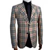 Plaid Men Suits for Wedding Slim Fit 2024 Custom Made Scottish Check Style Groom Tuxedo 2 Pcs Fashion Clothes Jacket Pants 240425