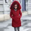 Women's Jackets Autumn Women Coat Hooded Winter Parkas Jacket Fur Collar Outerwear Female Down Cotton Wadded Warm Thick Long 2024