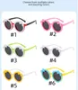 Nieuwe mode ronde frame boog parel-set zonnebril voor kinderen UV bescherming kleurrijke zonnebril voor meisjes zomer buitenbril