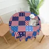 Tafelkleed wasbare polyesterloper voor picknick dinerendecoratie Amerikaanse vlag rond tafelkleed patriottisch