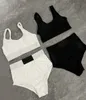 Paris Women's Bikini Zestaw seksowne luksusowe kostium kąpielowe projektantki stroju kąpielowego Kobiety żebrowane moda na plażę pływanie na plaży noszą wysoką talię 2024 marka na plaży marki damskiej kąpielowej s-xl