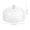 Dijkartikelen Sets Dust Cover Clear Plates Cheese Cloche Dome Dome Form Deksel Huishoudelijk Cake Dish Dessert