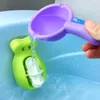 Toys de bain pour bébé 4pcs / Set Baby Bath Toys Rubber Beld Duck Bear Shape Water Waheel Water Spray pour bébé douche