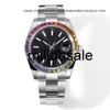 Rôles de reloj Relojes Watch Mens Rainbow Bezal Automatic mécanical montres en acier inoxydable étanché