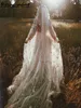 Szampan Illusion V-deck z długim rękawem A-Linia A-line ślubne Glitter Crystal Cequine Plat-Bridal Suknie Robe de Mariee