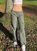 女性のジーンズファッションバギーデザイナースウィートウェアY2K服女性用貨物パンツクールクールローライズストレートレディヴィンテージ