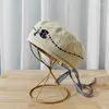 Bérets japonais printemps et fashion d'été à broderie simple Béret Cap streamer féminin JK avec painceur rétro Boina Casquette