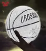 Mini Small Reflective Basketball Holographic Luminous 5 Inches Ball Hand Size Pocket Balls Gift For Basket Fans Böjda levererade2160206