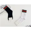 Mens Socks Luxury Designer Cotton For Men Women Red Green Letter Embroidery Black White Breathable Middle Tube Sock 2Pairs/Lot Drop De Otsri