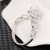 Wedding Rings Imitatie Gem Opal Verjaardag Bruid Princesss Wedding verlovingsring Maat 6 7 8 910