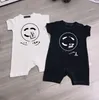 Designer neonato salta per neonati set da 3 pezzi di tuta di cotone a maniche corte per abbigliamento per bambini, abbigliamento da donna per bambini stampato a lettere