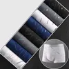 8Pcs/Lot Mens Sexy Underwear Boxer Shorts Milk Silk Soft Comfortable Fabric Fashion Print Breathable Antibacterial Mens Shorts 240412