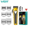 VGR Hair Clipper Cordless Trimmer Motor sans balais de coupe Machine de coupe métallique pour hommes V135 V907 240411