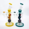 Mini kleine Öl -Dab Rigs 9,8 Zoll Bfastpluto Recycler Öl Rigs Shishs kleiner Glaswasserrohrrohrrohrrohr Blase Dab Bong und 14mm kleine Schüssel und kostenloser Versand