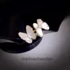 Designer Luxury Jewelry Ring Vancllf Wall Push Push Super Immortal Butterfly Ring Ring Ding