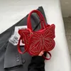 Schoudertassen vintage retro vlinder vrouwtas mode dames crossbody meisjes koppelingsportebanden handtassen