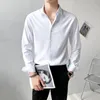 camicie personalizzate per uomini fatti su misura per la moda casual slim fit camicie business uomini maniche lunghe in stile coreano abbigliamento s-xl 240423