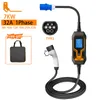 EVSE Charging Box Car Charger 11kw 16A 3 Phase EV Portable Charger 32A 7KW Type 2 5M Cable CEE Plug for Electric Vehicle