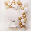 Decorazione per feste 66pcs White Balloon Garland Arch Kit Gold Gold Colla Latex Ball Baby Shower Wedding Event Event Event Forniture