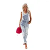 Frauen Jeans schlank Frauen Damen Damen Jungenuit Reine Farbe gewaschene gerissene Hosen Frühling und Herbst Mode Workwear Style Bodysuit