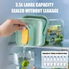 Water Bottles 3.5L Large Cold Kettle Refrigerator With Faucet Drinkware Pot Beverage Dispenser Cool WaterJug Container Jug