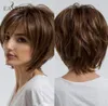 Synthetic Wigs EASIHAIR Short Honey Brown For Women Layered Natural Hair Part Daily Wig Heat Resistant20231911935018