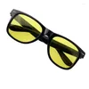 Zonnebrillen 1/2pcsmen vrouwen bril Unisex vierkant gele lenzen nachtzicht rijdende winddichte goggle