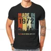 T-shirts voor heren 1972 Polyester t-shirt voor mannen 50 jaar zijn geweldig zacht casual t-shirt nieuwheid trendy T240425