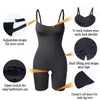 Cami Shapewear für Frauen Bauchkontrolle Onepiefe Bodysuit mit mittlerem Oberschenkel Butt Lifter Ganzkörper Shaper Shorts 240428