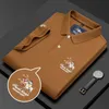 MLSHP Summer Cotton Mens Polo Shirts Högkvalitativ kort ärm Solid Color Embroidery Business Casual Male Tshirts Man Tees 240423