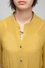 Sukienki swobodne SD54 2024 Wysokiej jakości niestandardowe wykonane damskie eleganckie żółte kolor długie rękawie szyfon maxi sukienka muzułmańska ubrania kobiet Abaya