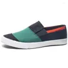 Casual Shoes Mixed Colors Fashion Slip On Mens Loafers Tide All-Match One-Step Canvas Lightweight Men's Sneakers