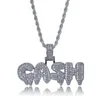 Männer, die bar Cash Anhänger Halskette Gold Silber plattiert mikropavierkubisch Zirkon Hip Hop -Kette Schmuck 2773991