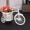 Vazen driekwiel wevende ambachten rattan fiets vaas met boeket daisy kunstmatige flores home decoratie ornamenten bloemmand