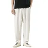 Pantalon masculin drapé long soild pantalon de pieds groupés