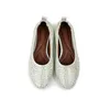 sheepskin Ladies Lady sexy Flat leather heels 2024 sandals Shoes round pointed toe hearts diamond Dazzle summer Ballet shoes The catwalk slip-on Brilliant siz 916