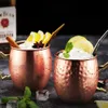 Muggar mini 60 ml Moskva Mule Cup Coffee Wine Bear Cup Hammer Copper Plated Cup Home Kitchen and Bar Supplies J240428