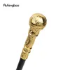 Golden Luxury Round Griff Fashion Walking Stick für Party Dekorative Wanderrohr Eleganter Crosier Knopf Walking Stick 93 cm 240416