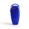 Dog Apparel 2 In 1 Pet Clicker Training Whistle Trainer Puppy Stop Barking Aid Tool With Key Ring Supplies