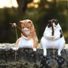 Decorazioni da giardino Cat Decorazione sospesa artigianato artigianato Easy Usa Ornere gatti Ornamento di gatto Statue Ornamenti di serbatoi di pesce figurine in miniatura