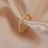 Bandrings Lats Luxury Gold Pearl Zirkon Ring For Women 2021 Retro sexy open ring party ring mode elegant sieraden geschenk Q240427