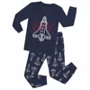 Fashion Airplane Pyjama Kids Boy Pijama Cotton Navy Blue Back Enfant Boys Boys Pyjamas Long Manches Sorcol