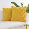 Coussin / canapé décoratif couverture moelleuse couvercle de coussin jaune 45x45 Case pour chaise de salon restaurant Home Decor House Cushions