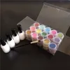 45 Colors Diamond Shimmer Glitter Powder 4 Glues 1 Brush Temporary Tattoo Kids Face Body DIY Nail Painting Decoration Art Tool 240415