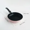 Utensilien rosa Pot 6,5 Zoll Nicht -Stick -Stick -Brockpfanne Pan Flat Cookware Küchenutensilien zum täglichen Kochen Komplementäres Essen